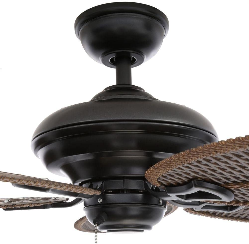 Hampton Bay Palm Beach Indoor/ Outdoor Natural Iron Ceiling Fan - Afbeelding 2