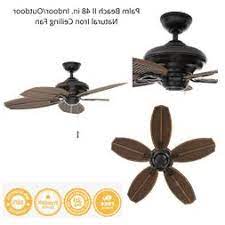 Hampton Bay Palm Beach Indoor/ Outdoor Natural Iron Ceiling Fan - Afbeelding 4
