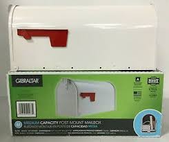 Elite White Steel Rust Resistant Gibraltar Post-Mount Mailbox - Afbeelding 2