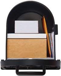 Gibraltar Galvanized Steel Post Mount Arlington Textured Black Mailbox - Afbeelding 4