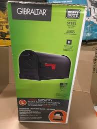 Gibraltar Galvanized Steel Post Mount Arlington Textured Black Mailbox - Afbeelding 5