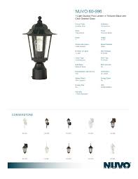 Nuvo 60/996 One Light Post Mount, Black - Afbeelding 3