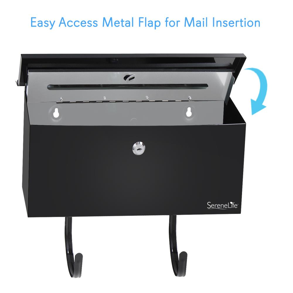 SereneLife Indoor/ Outdoor Wall Mount Locking Mailbox